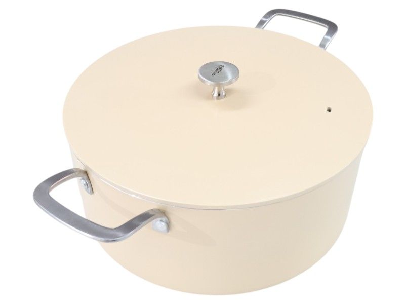 George &amp; Mason Alum Casserole With Lid &amp; SS handles Stone 28cm ( 6Lt)