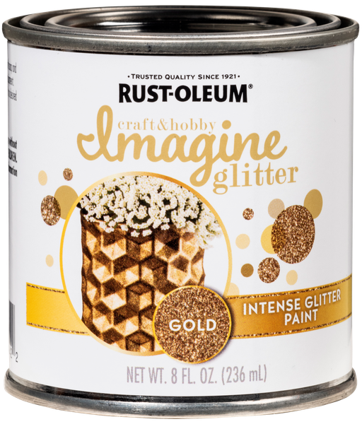 Rust-Oleum Imagine Intense Glitter Paint Gold 236ml