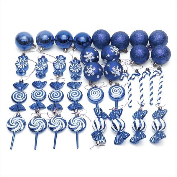 36Pcs Christmas Ball Christmas Tree Hanging Pendants Printed Shaped Pendant