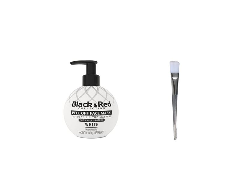 BlackRed - Peel Off Face Mask (Milk&amp;Shake) 250ml + Face Mask Brush