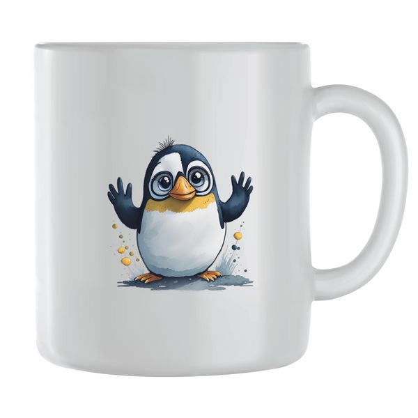 Hands up Coffee Mugs for Men Women Penguins Lovers Graphic Cups Present 127