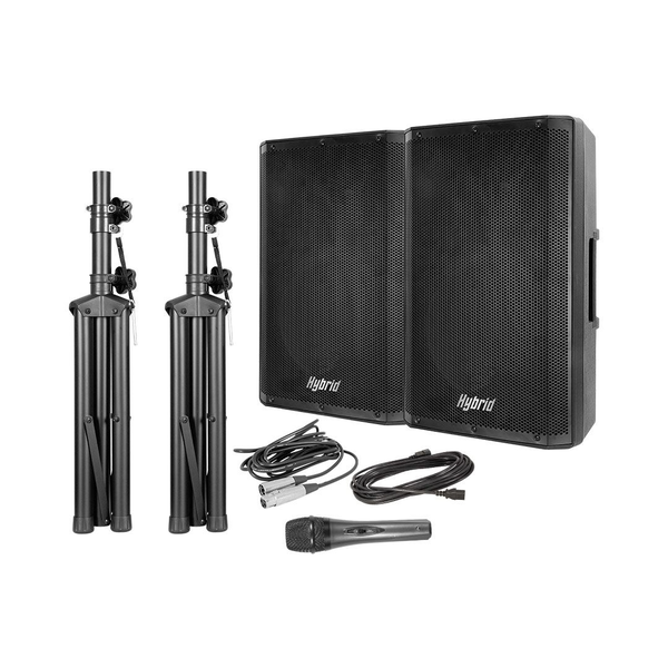 Hybrid PartyBox15-DSP 2-Way Active Speaker Combo Kit - Dual 15 PA System
