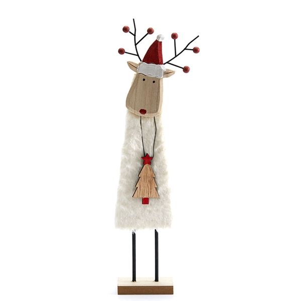 New Nordic Christmas Wooden Wool Felt Decoration Christmas Elk Santa Claus