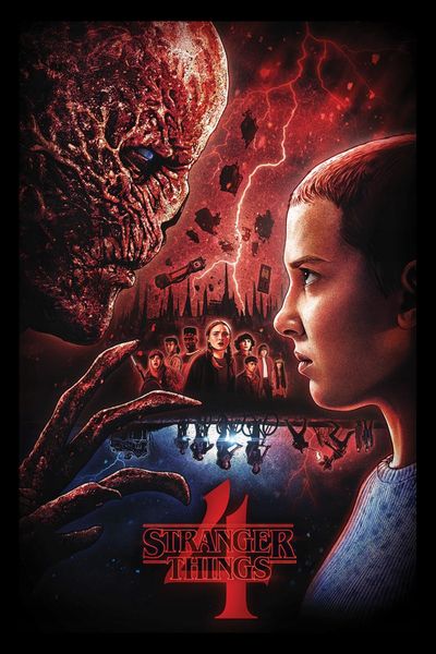 Stranger Things 4 (You Will Lose) Poster with Black Frame