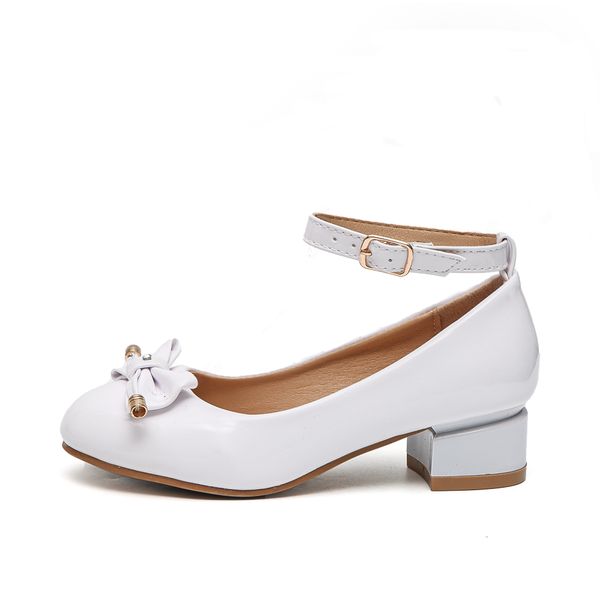 TTP - Girls Ankle Strap Courts with Bow Detailing JSF31