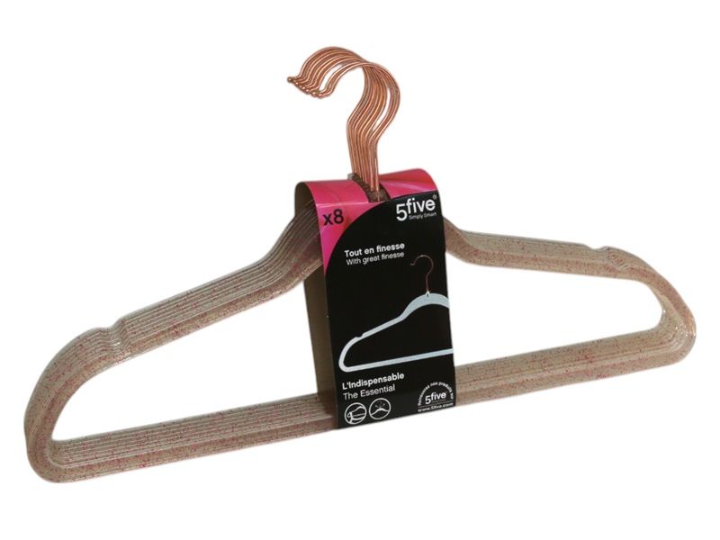 5five Gliiter Plastic Hangers 8Piece Set