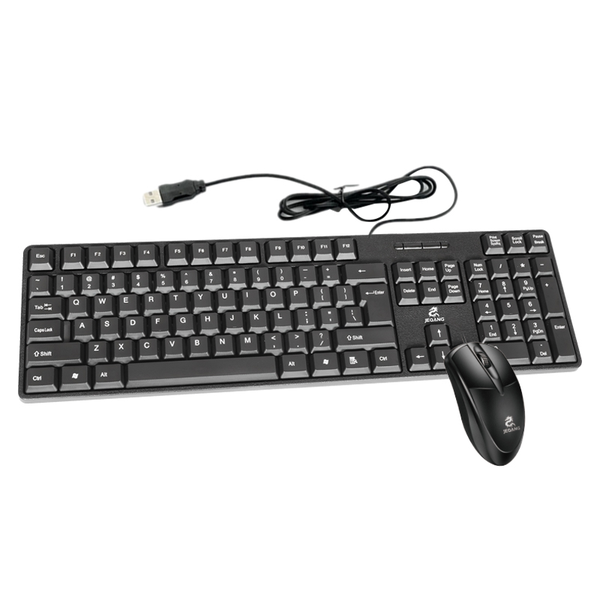 JK-1905 Optical USB Wired Keyboard &amp; Mouse Combo with Anti-Ghosting Feature