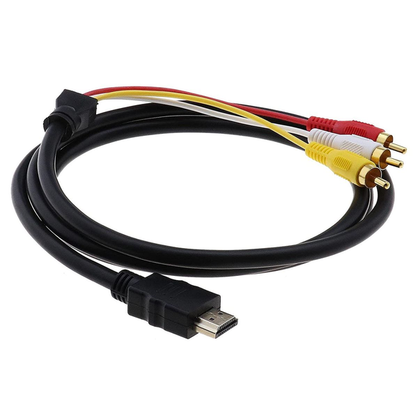HDMI To 3 RCA Video Audio AV Cable Connector 1.5M