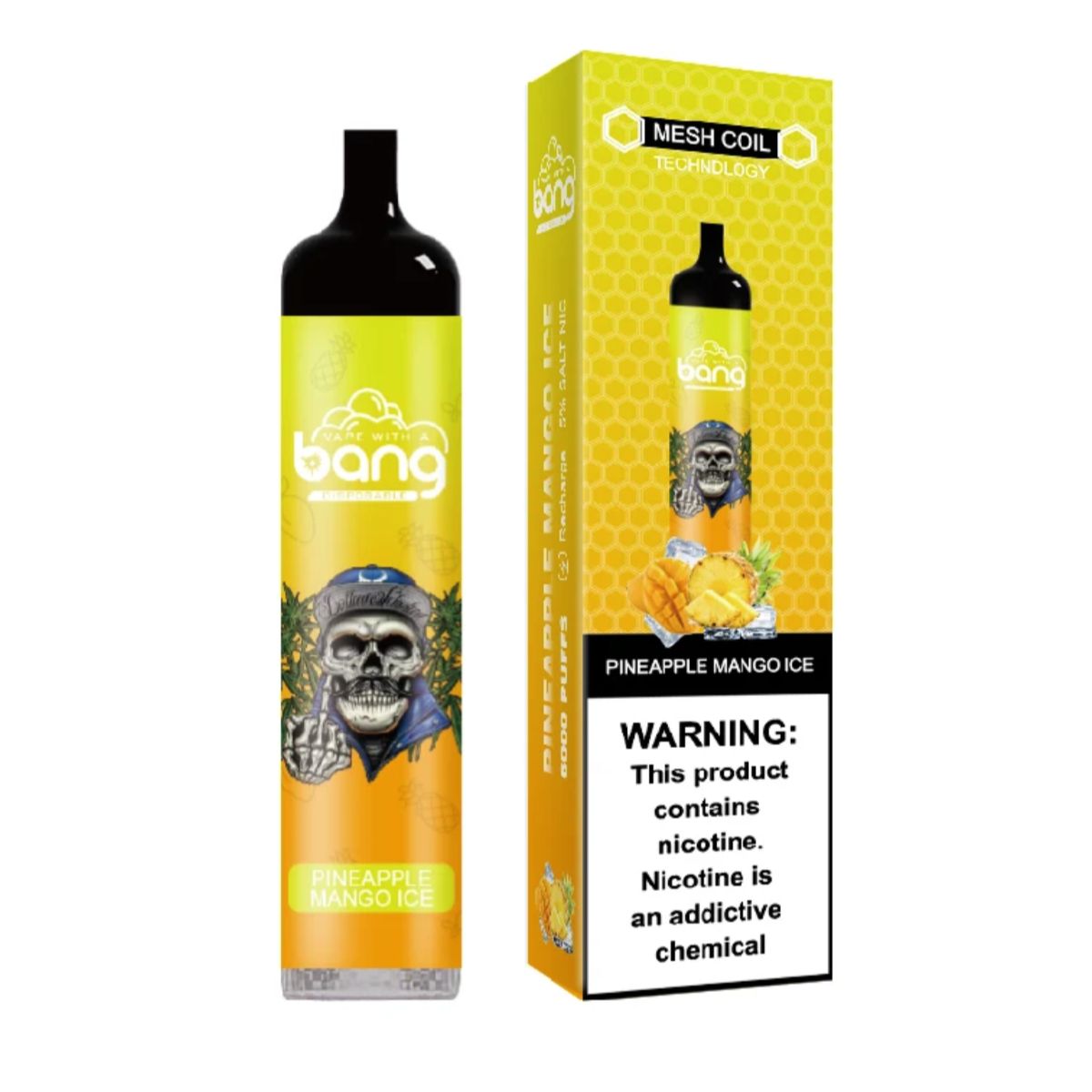 Bang 6000 Puff Rechargeble Disposable Vape Pineapple Mango Ice Buy Online In South Africa