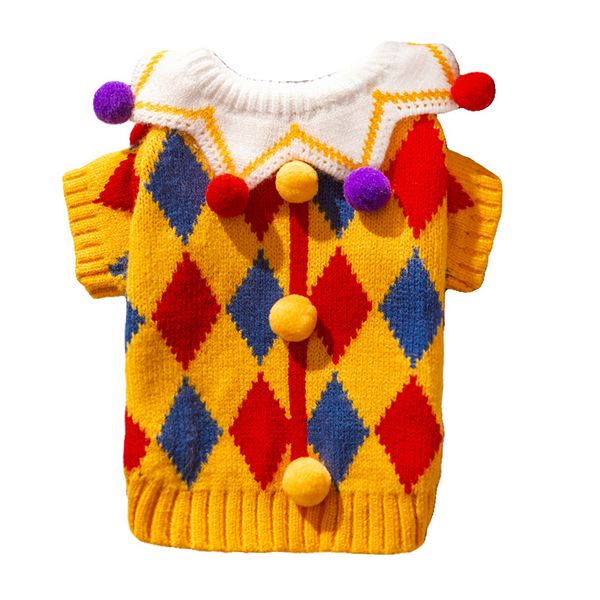 Circus-Themed Funny Dog Sweater - L Size
