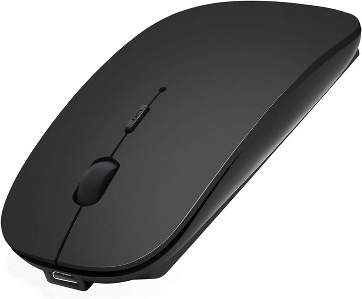 Bluetooth Mouse - Rechargeable Silent Mini Wireless Mouse - Black