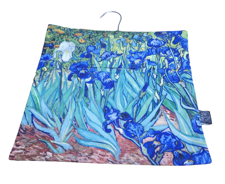 Laundry Peg Bag - Beautiful Painted Blue Flowers with Green Leaves