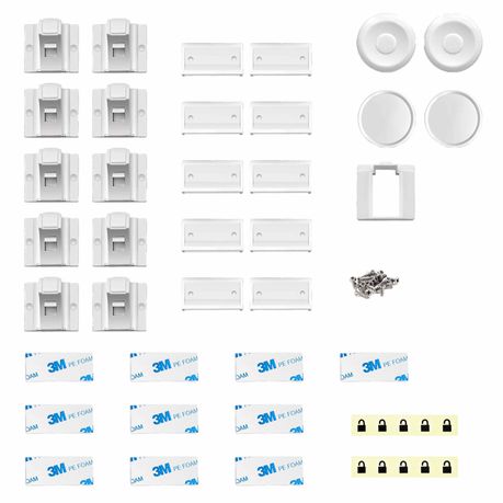 Child Safety Magnetic Cupboard Locks (10 Locks + 2 Keys) Image