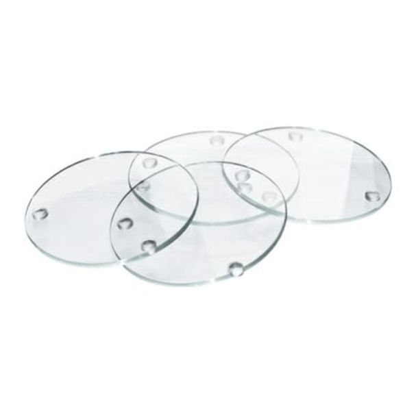 Be Classic H Plain Glass coasters(set of 4) 9cm