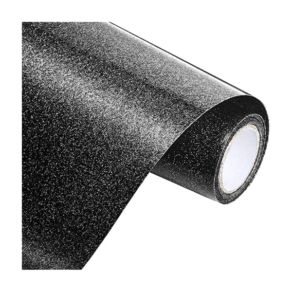 PU T-Shirt Transfer Vinyl - Glitter Black 61cm x 2m