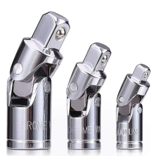 3Pieces Universal Joint Socket Adapter Set 1/4 3/8 1/2 Extension Bar Adapter