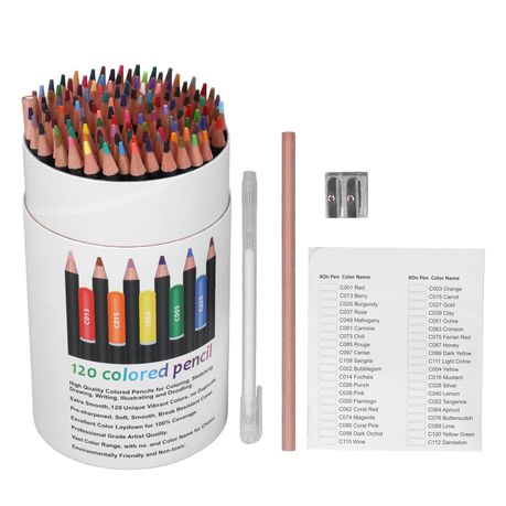 120 Colouring Pencils Drawing Art Pencil Set Tube Artists Colour Pencils Image