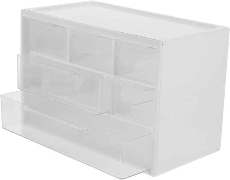 Six Grid Drawer Style Transparent Storage Box