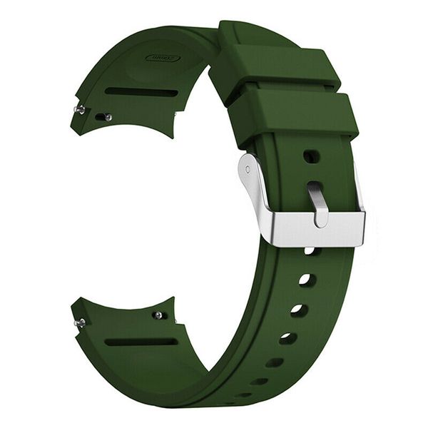Silicone Strap Compatible with Samsung Galaxy Watch 4/5/6/7/7FE - Army Green