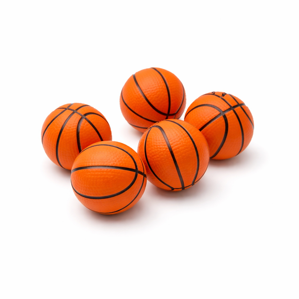 5 Piece PU Mini Basketball Set - Orange