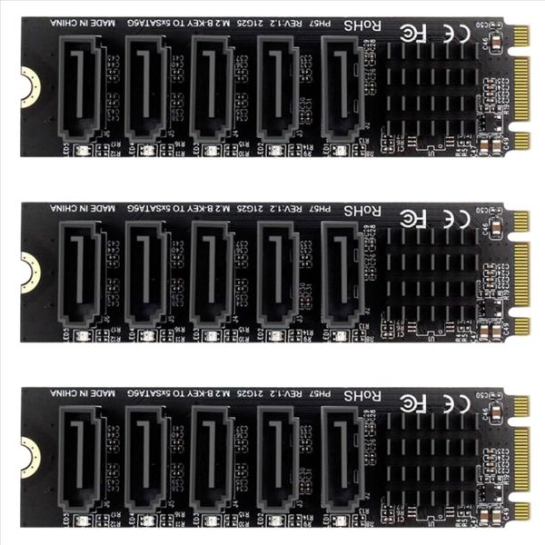 M 2 Ngff B-Key Sata Change 5 Port Expansion Card 6Gbps Expansion Card