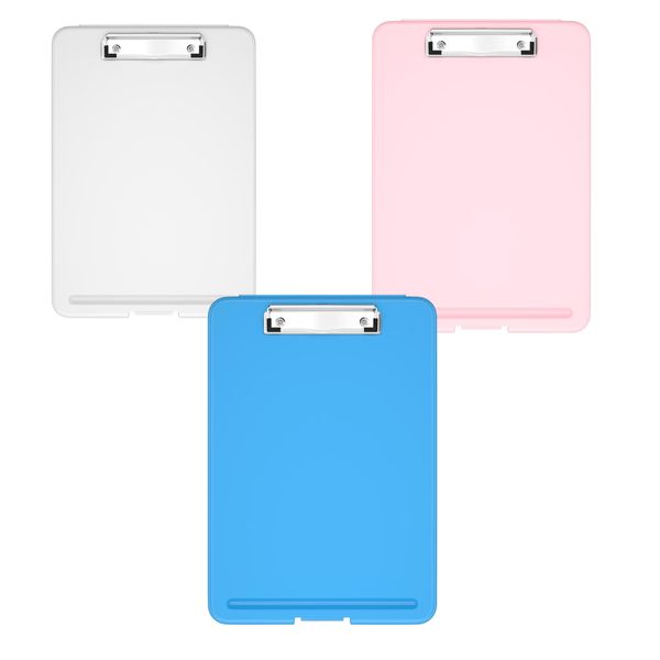 Office A4 Foldable Plastic Storage Box Clipboard Organiser Set Of 2 -34cm