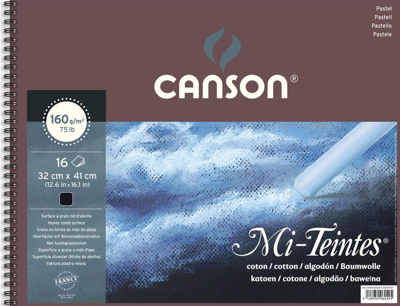 Canson Mi-Teintes Spiral Pad 16S 32X41 160G Black 425