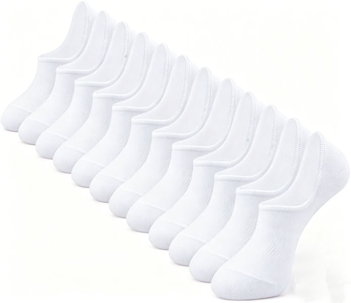 12 Pairs of Women's Short Socks, Four Seasons, Low Top Socks, - white