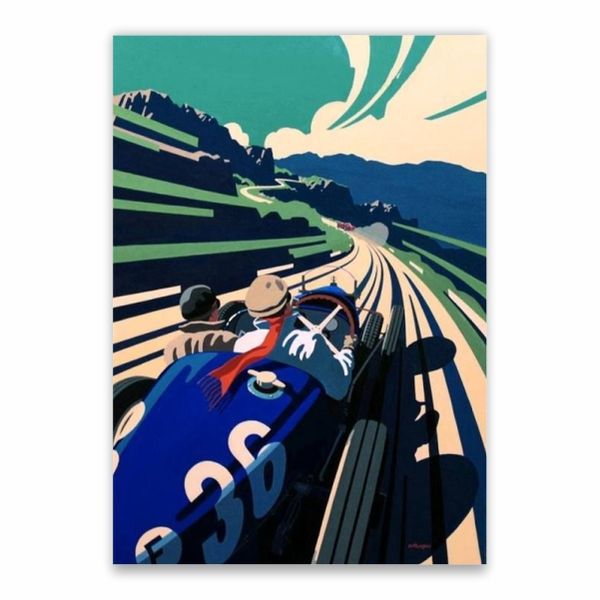 Vintage Motor Racing Poster - A1