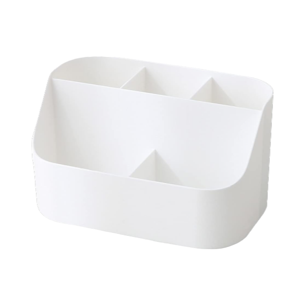 Multifunctional Desktop Cosmetic Storage Box - White