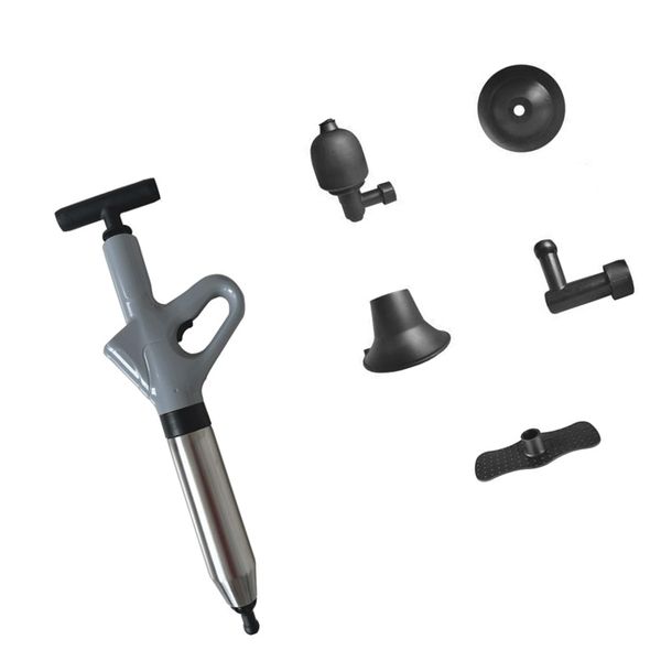 Stainless Steel Drain Blaster, High-Pressure Toilet Pipe Unclogger