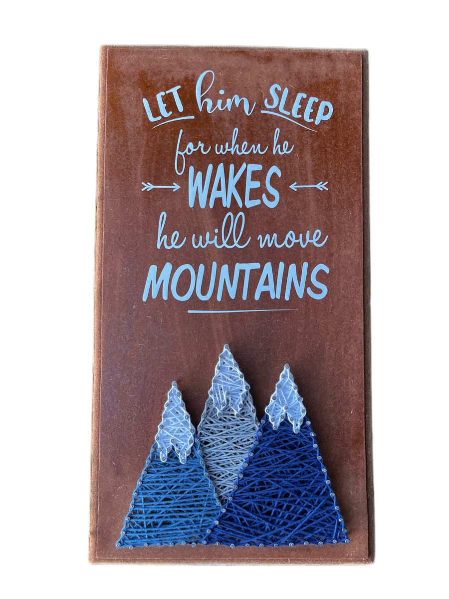 Let Him Sleep String Art Home Decor Wall Art On Wood For Baby Boy ...