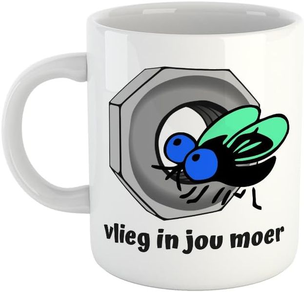 Vlieg in jou moer-Valentines-Mother's day-Father's day-Christmas Mug