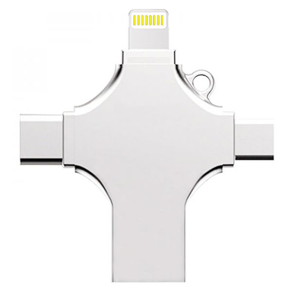 64GB 4 in 1 Usb stick (lightning + type-c connector + micro prot+ USB prot)
