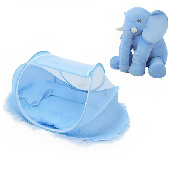 Elaphant Pillow with Foldable Baby Anti-mosquito Cradle Bed Tent-ngat