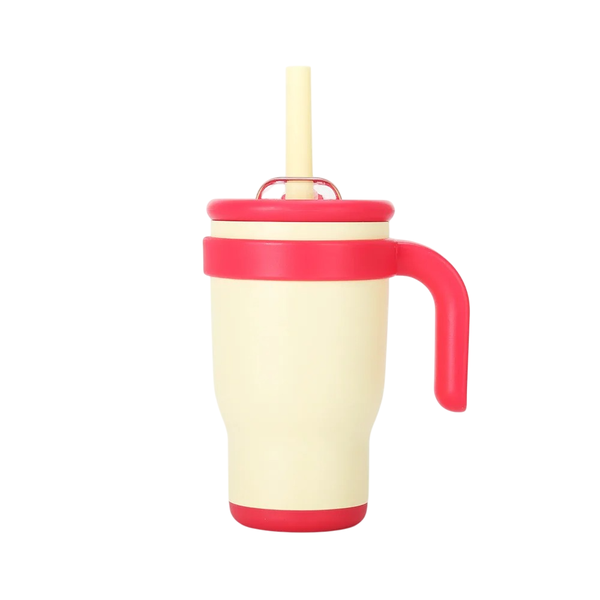 Kids Insulated Tumbler with Handle &amp; Straw
