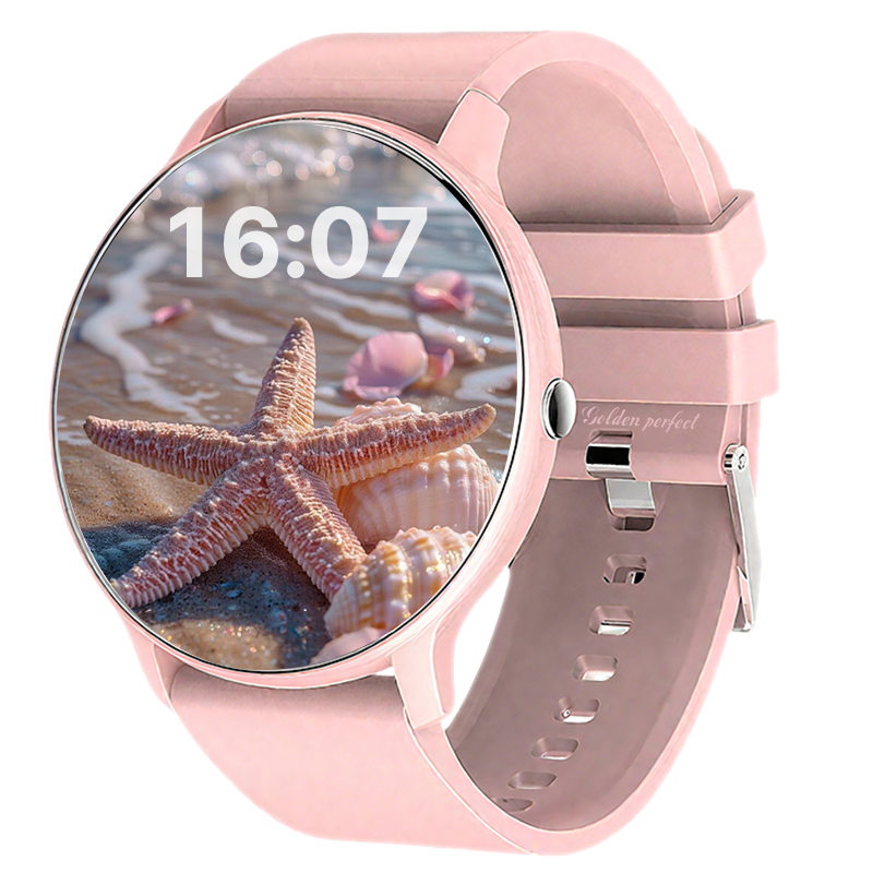 Golden Perfect Smartwatch for Women - Pink Pro Fitness HD Watch | Shop ...