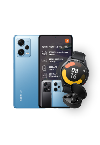 Xiaomi Redmi Note 12 Pro+ 5G 256GB Dual Sim - Blue + Xiaomi S1 Active Watch + Earbuds 2