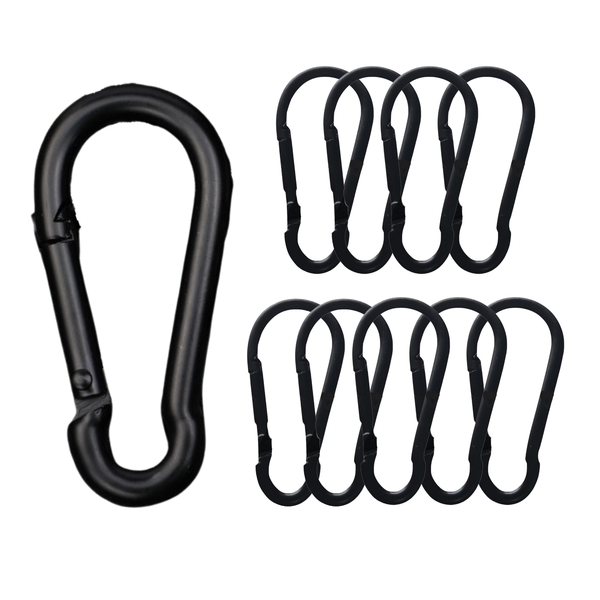 Arfast - 8cm 200kg Carabiner Clip Snap Hook for Outdoor - 10 Pack
