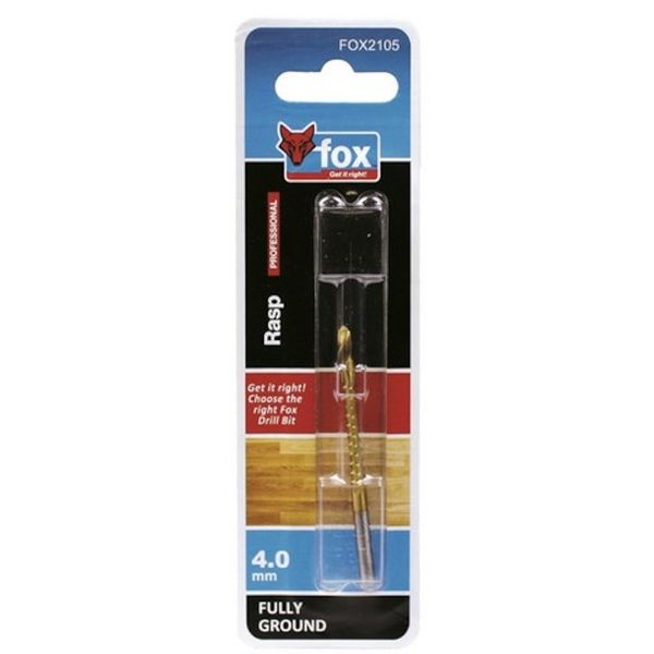 Bulk Pack x 7 FOX - Drill Bit Wood Fully Ground Rasp Pro 3.0x60mm