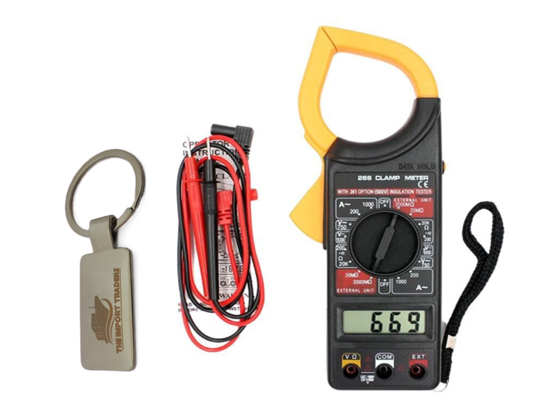 Portable Digital Clamp Multimeter Tool LCD Display With TIT Keychain