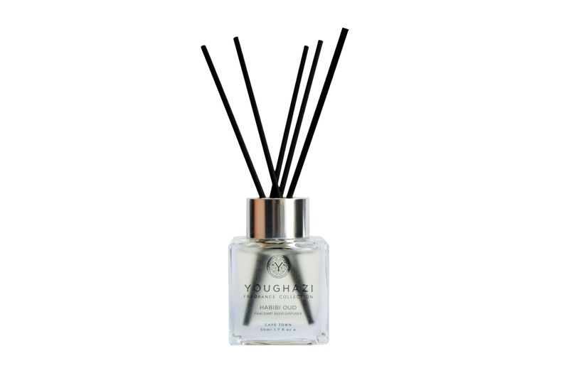 Youghazi Mini Luxury Reed Diffuser Habibi Oud 50ml ( with reed sticks)