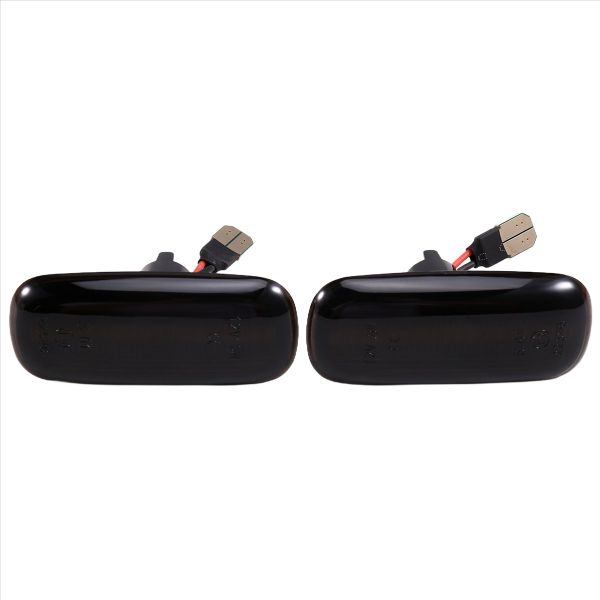 1Pair for Smoked Led Side Marker Lamp Turn Signal Compatible with Audi
