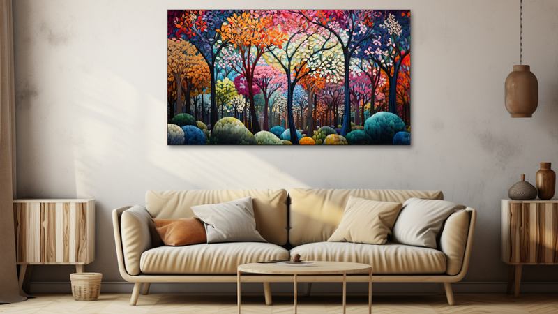 Canvas Wall Art - Bushland Tapestry Abstract- HD0078