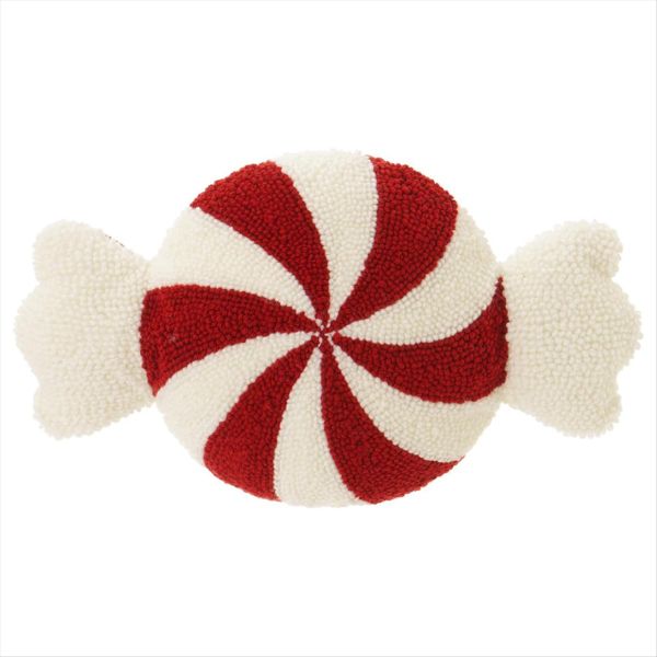 Cute Christmas Pillows, Plush Candy Christmas Pillows, Winter Bedroom Sofa