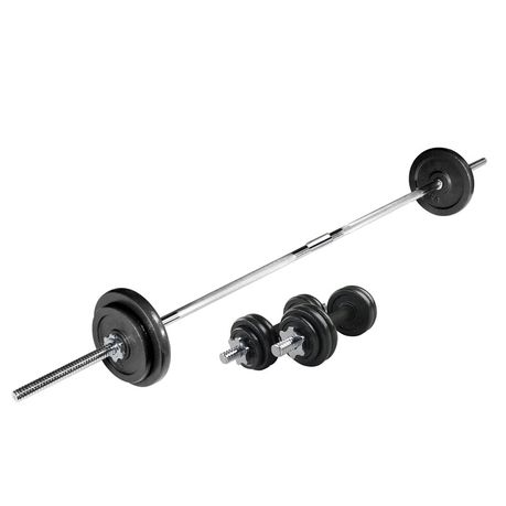 Barbell and discount dumbbell set 50kg