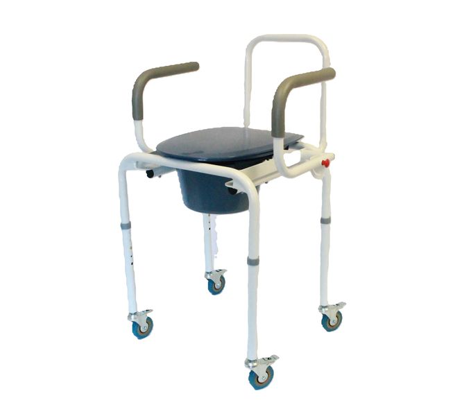 Winfar Commode Drop Arm with Wheels