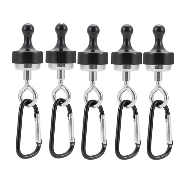 5Pcs Magnetic Carabiner Keychain Camping Snap Clip