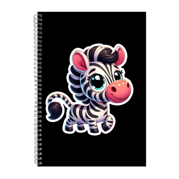 Zebra A4 Notebook Spiral Lined Trendy Notepad Animal Idea 326