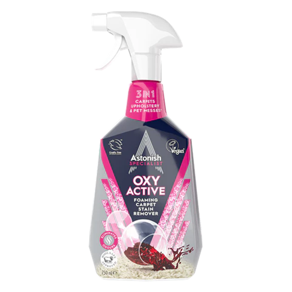 Carpet Stain Remover - Oxy Active Foam Pet Odour Cleaner | Astonish
